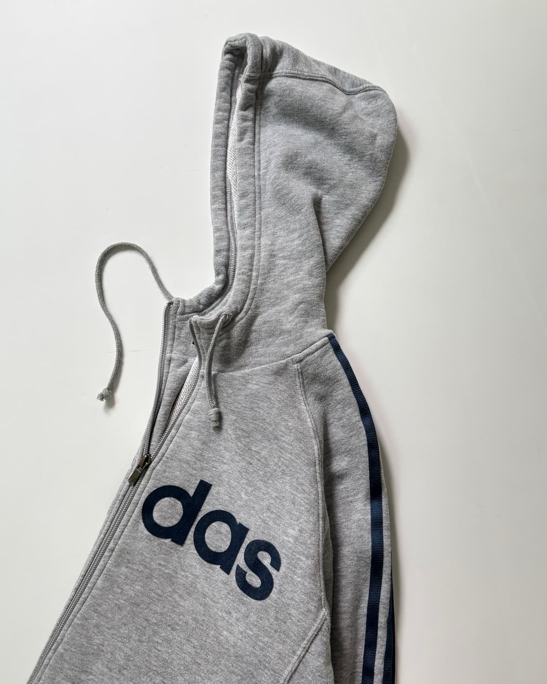 Adidas 아디다스 그레이컬러 로고 코튼 후드집업  상품이미지3