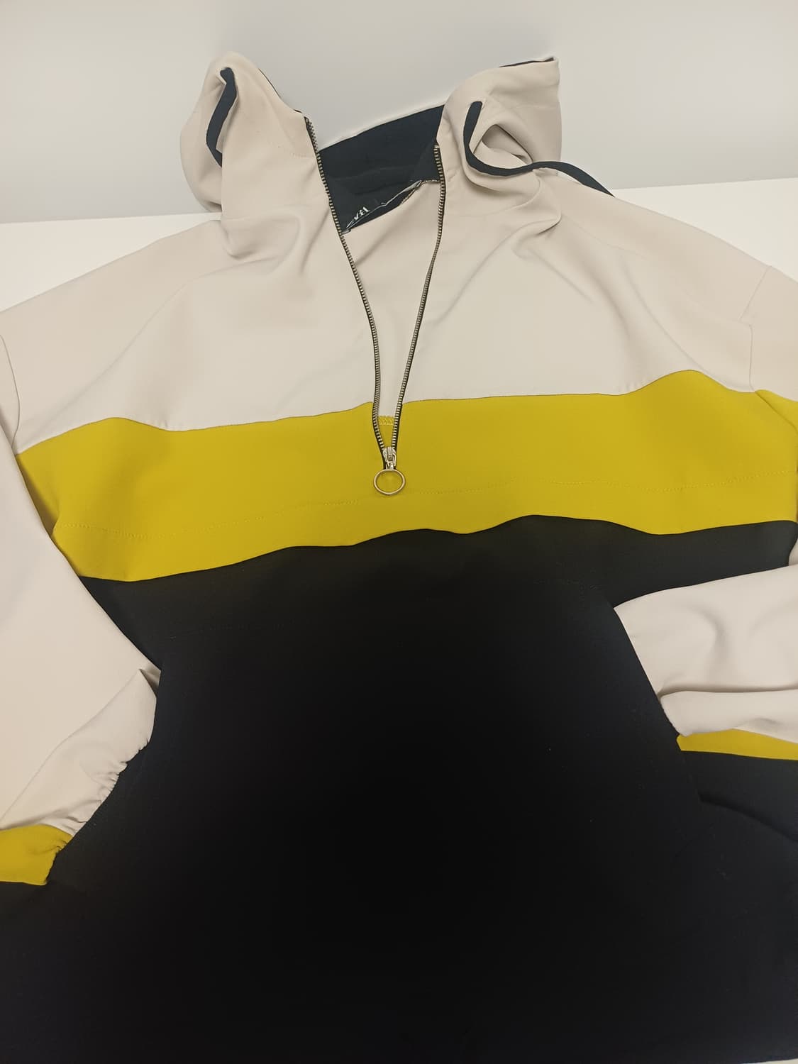 [XS] 자라(ZARA) 컬러 블록 하프 집업 루즈핏 후디 상품이미지5