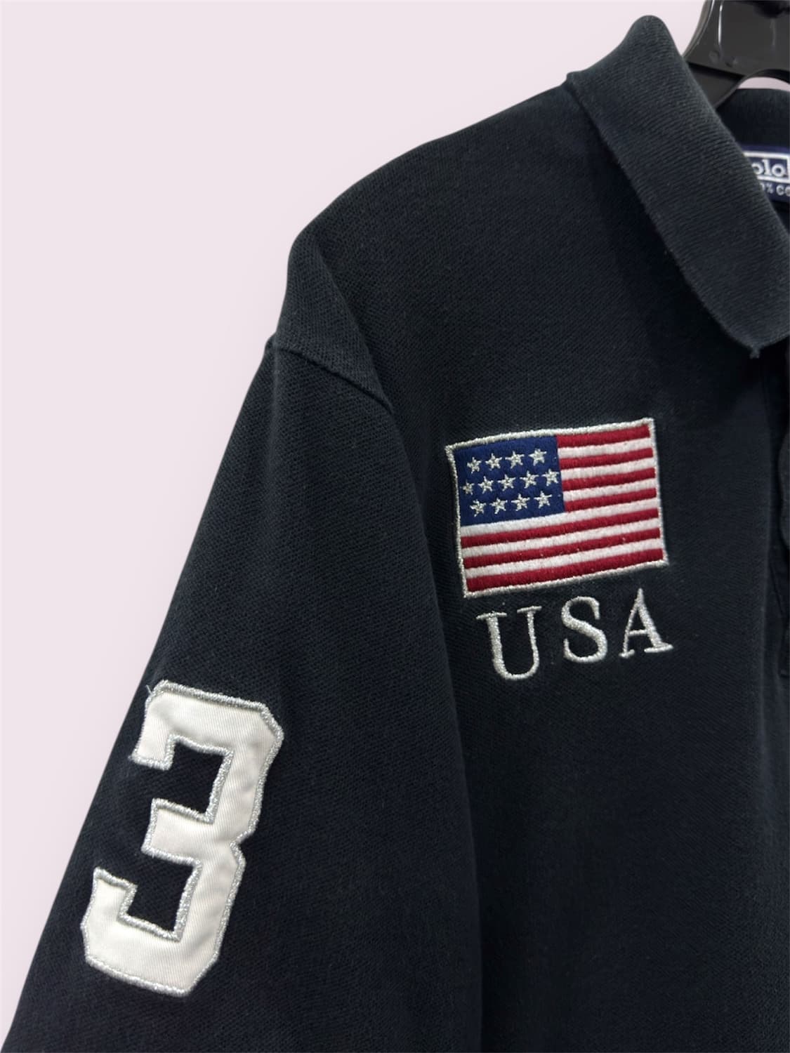 [XXL] 블링블링 메탈 자수 포니 폴로 반팔티 🇺🇸 상품이미지4
