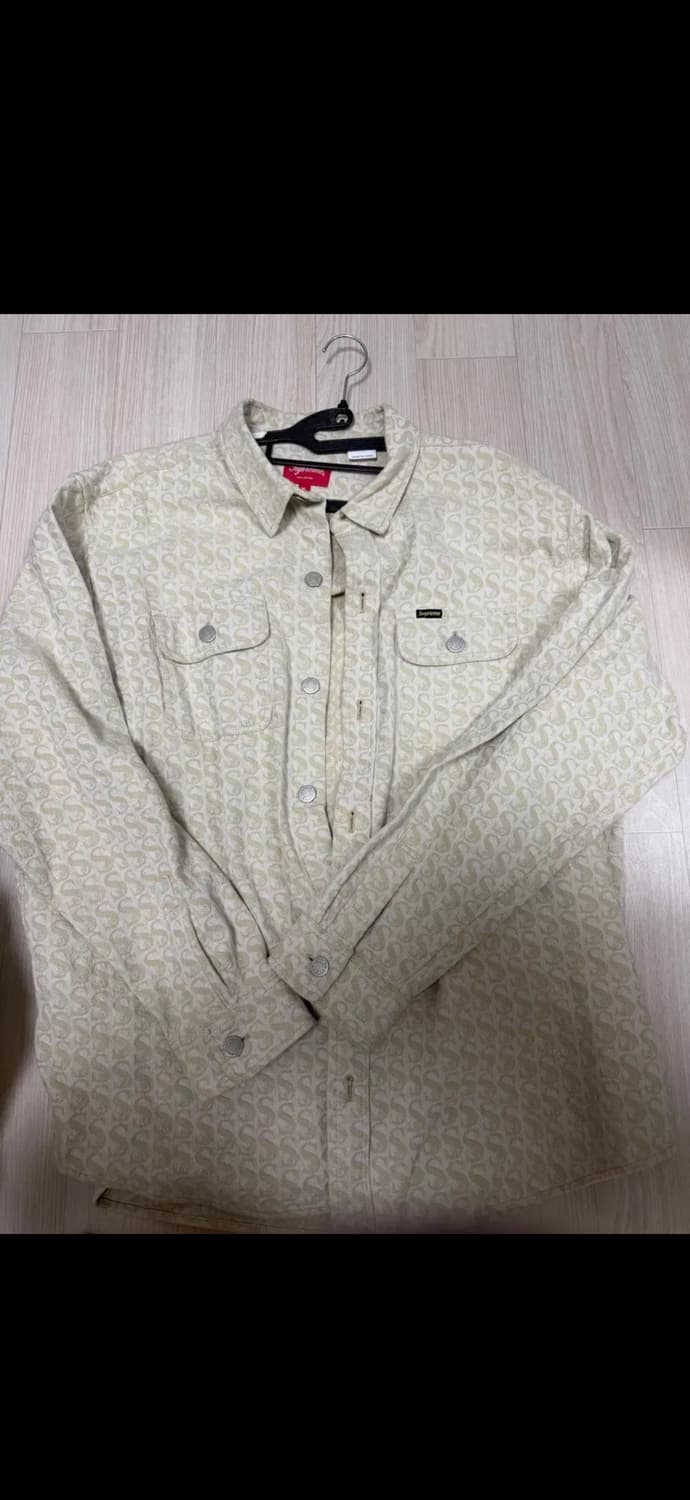 슈프림 모노그램 데님 자켓 베이지 xl 상품이미지1