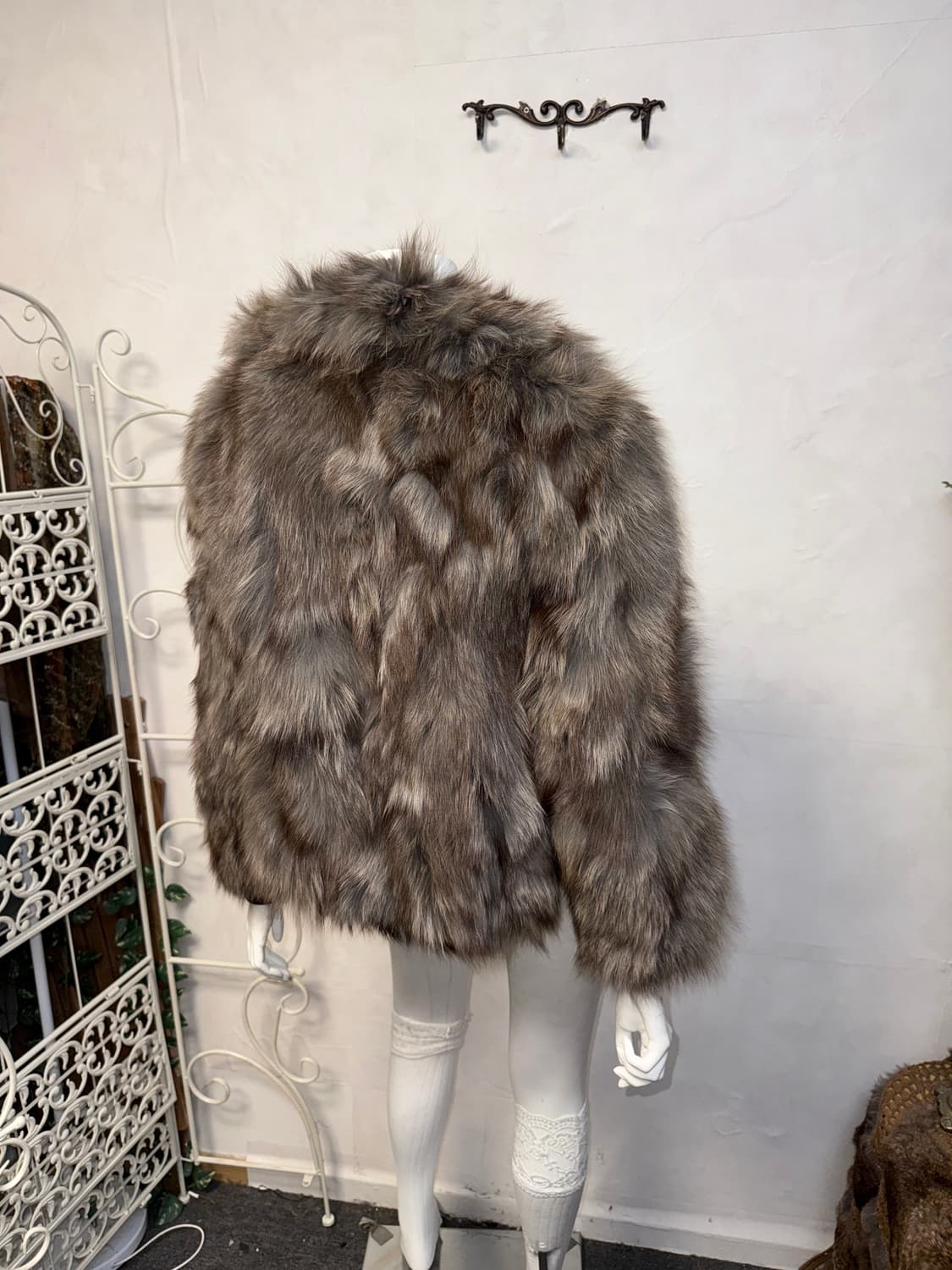 Mixed ash pink fox fur jacket  상품이미지6