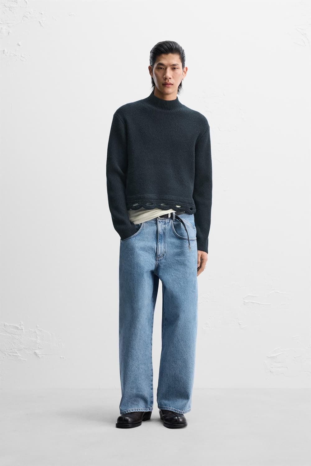 [S, KR90] 자라 x NANUSHKA 나누시카 크로셰 피니시 스웨터 상품이미지1