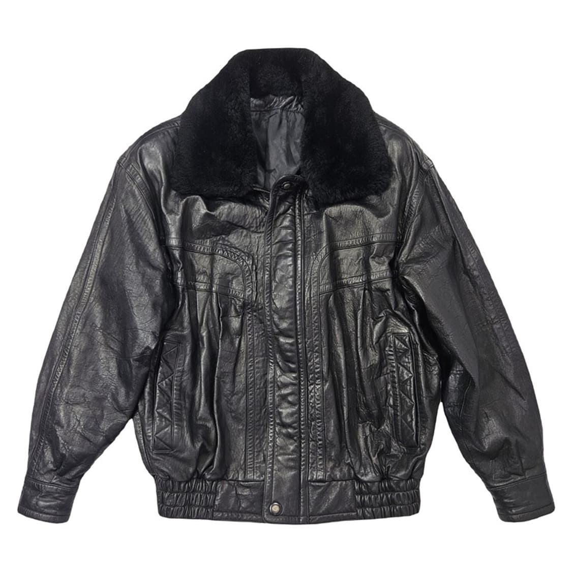 MIND 빈티지 양가죽 봄버 자켓 M 상품이미지1