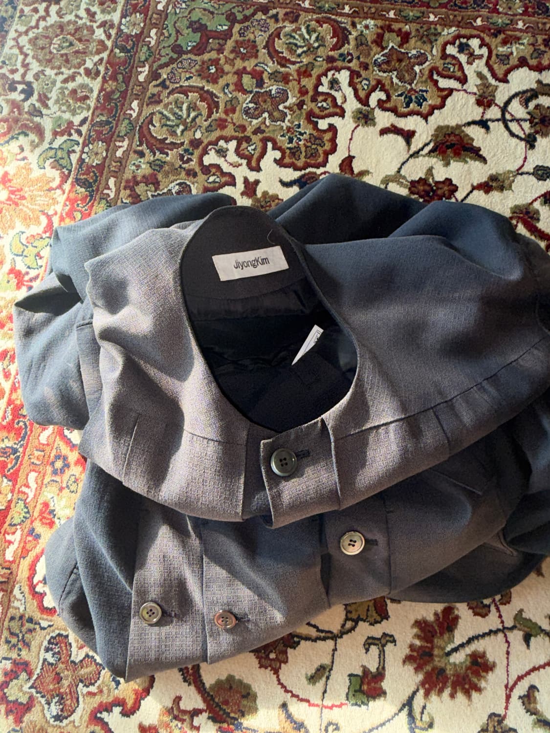 22SS 지용킴 논카라 선페이드 자켓 상품이미지9