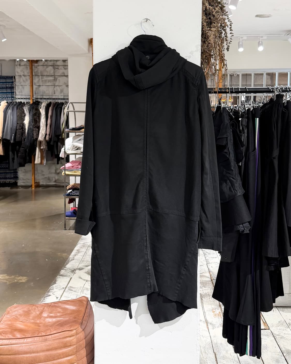 일라리아 니스트리 블랙 레이어드 롱 후드 자켓 상품이미지6