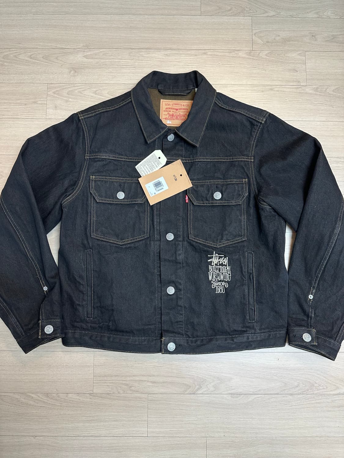 스투시x리바이스 크리스피 린스 블랙 셋업 상품이미지3