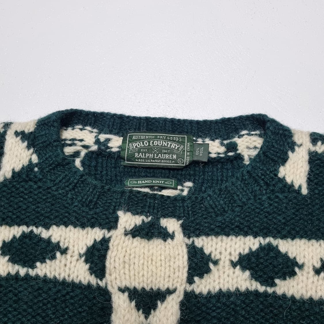 90S 폴로 컨트리 네이티브 아메리칸 스웨터 - L 상품이미지7