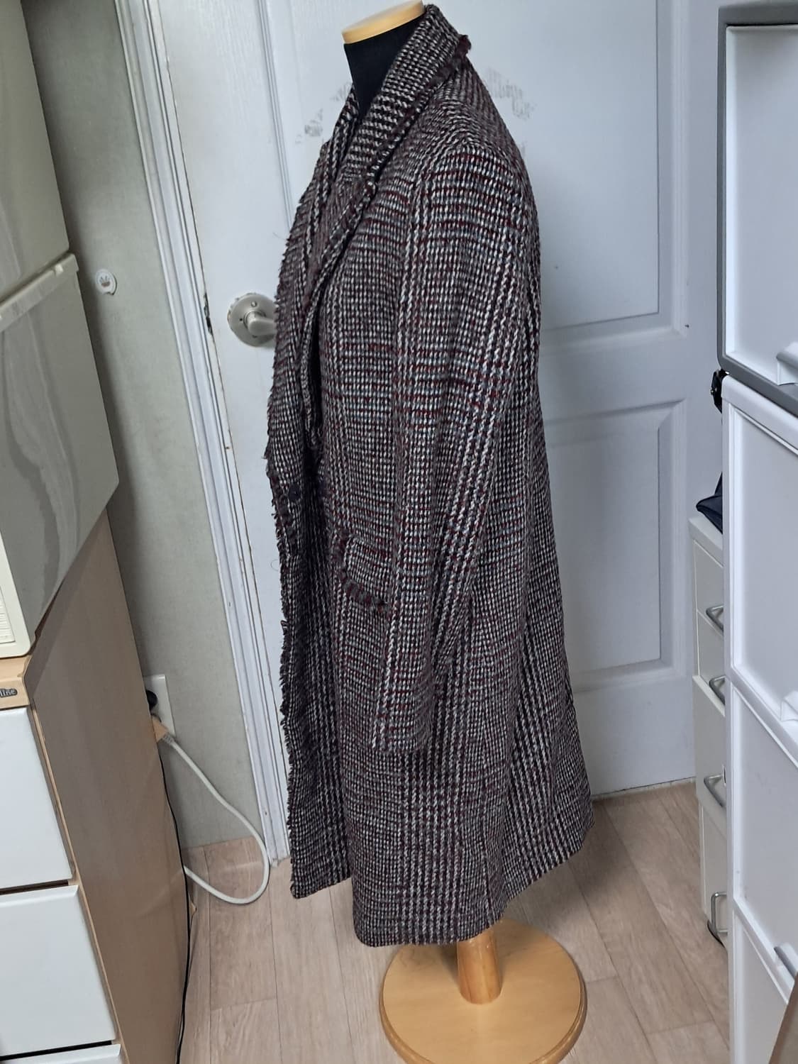 Marja Kurki 마리아꾸르끼 체크 모 롱코트 55 상품이미지2