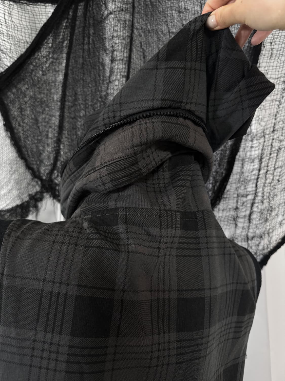 checek hood vest zip up 상품이미지5