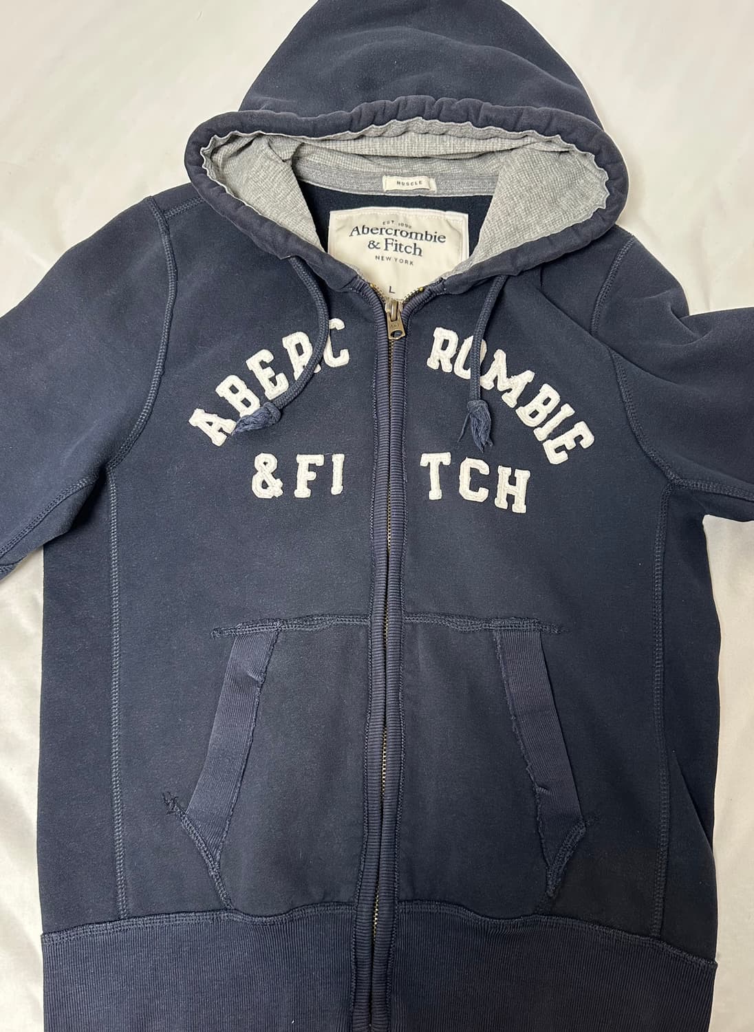 Abercrombie Navy Hood Zip-Up 상품이미지1