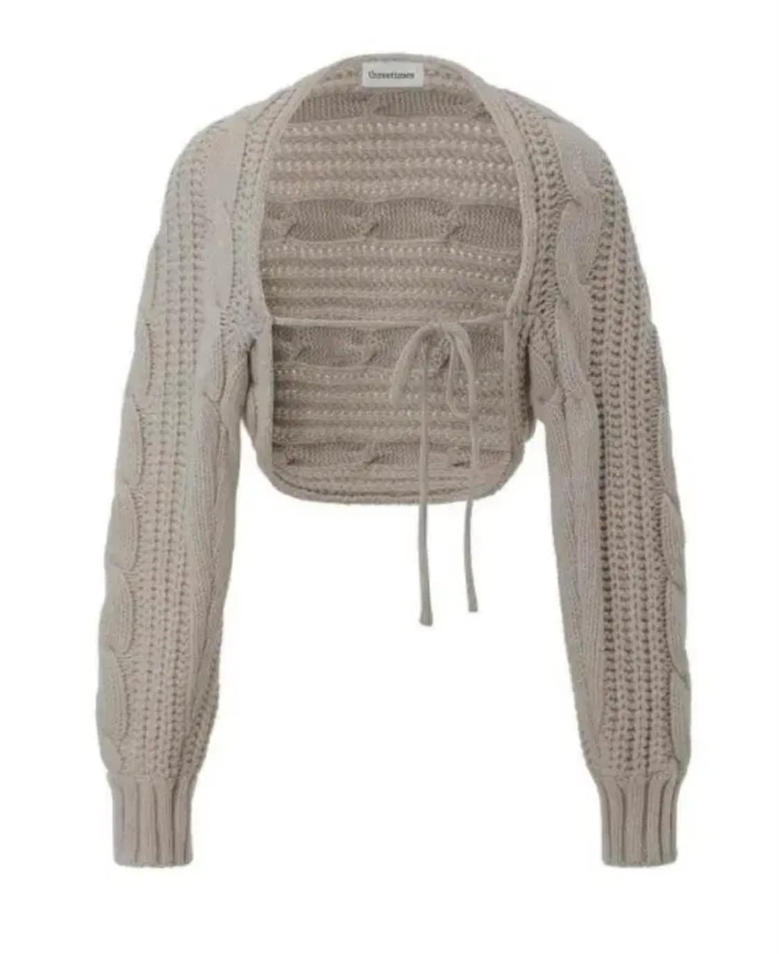 쓰리타임즈 21FW 케이블 볼레로 / 베이지 상품이미지1