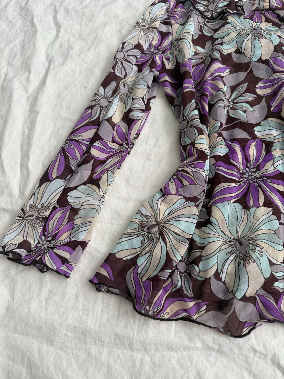 오리엔탈 시스루 7부 블라우스 탑 상품이미지6