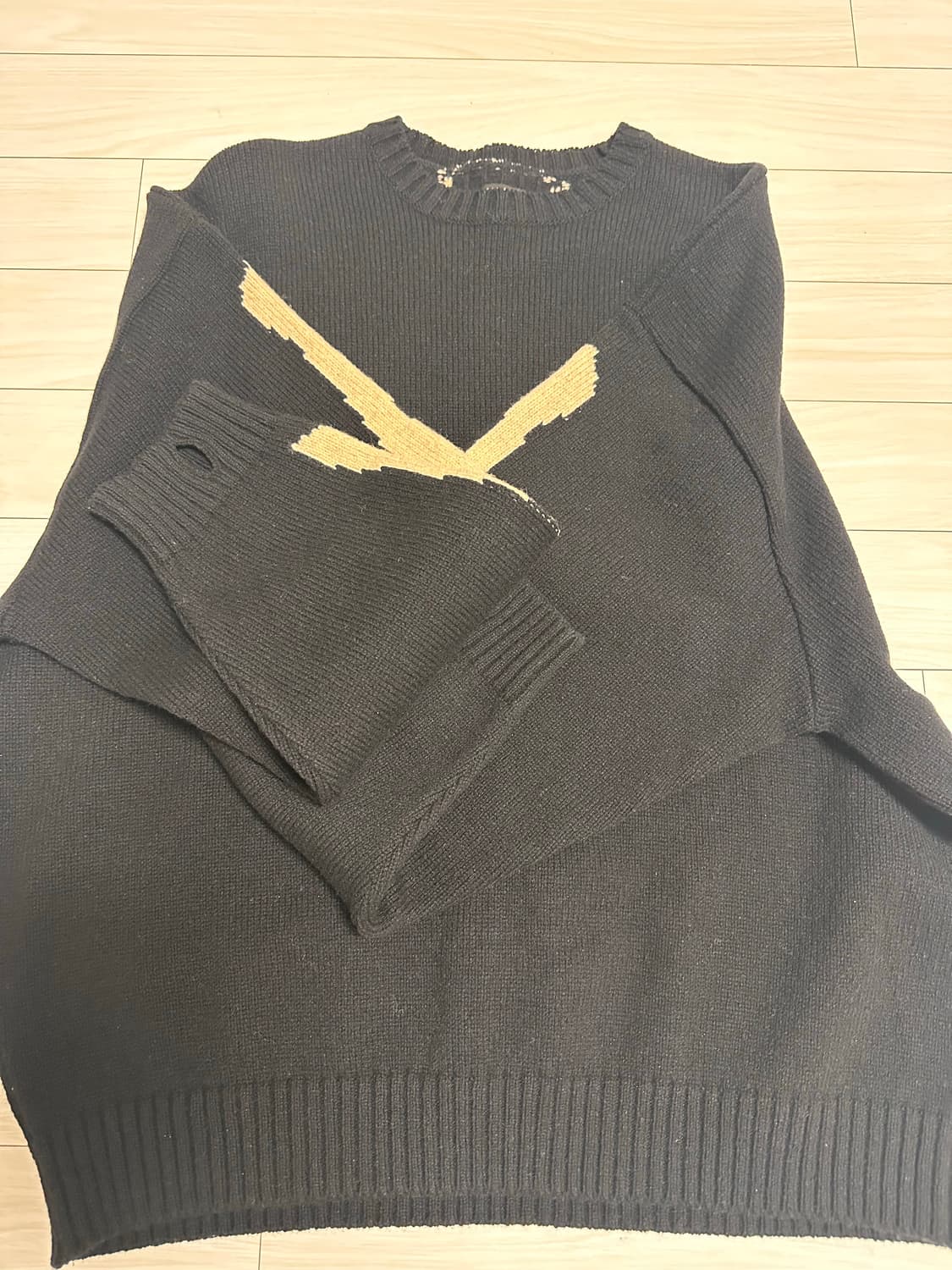 캐피탈 본 니트 블랙 3 사이즈 상품이미지2