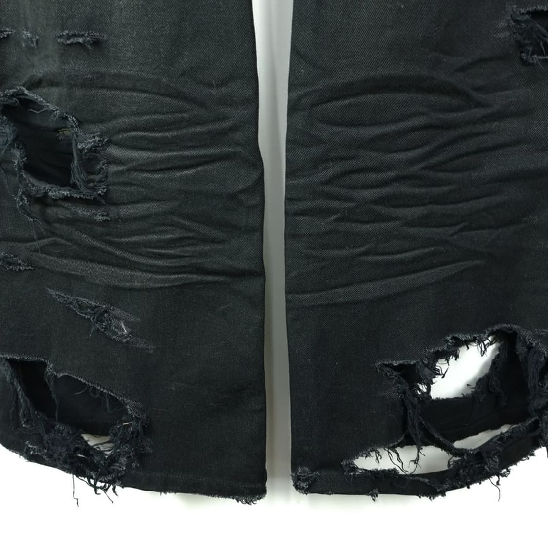 [선데이오프클럽]데미지 코팅 래비지 플레어 부츠컷 데님 블랙 M20293 상품이미지7