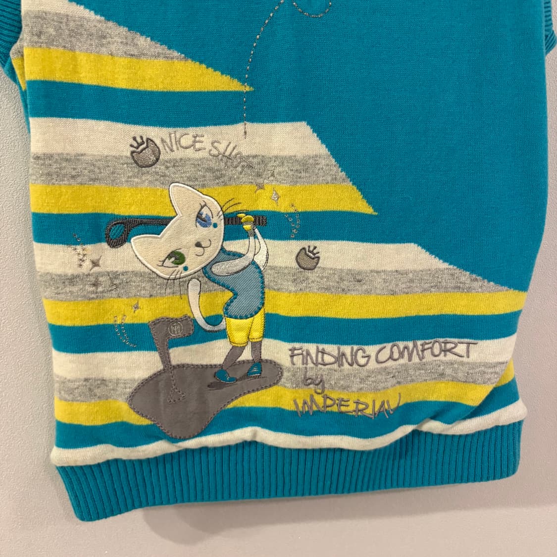 임페리얼 블루 퀼팅 니트 조끼 90 상품이미지6