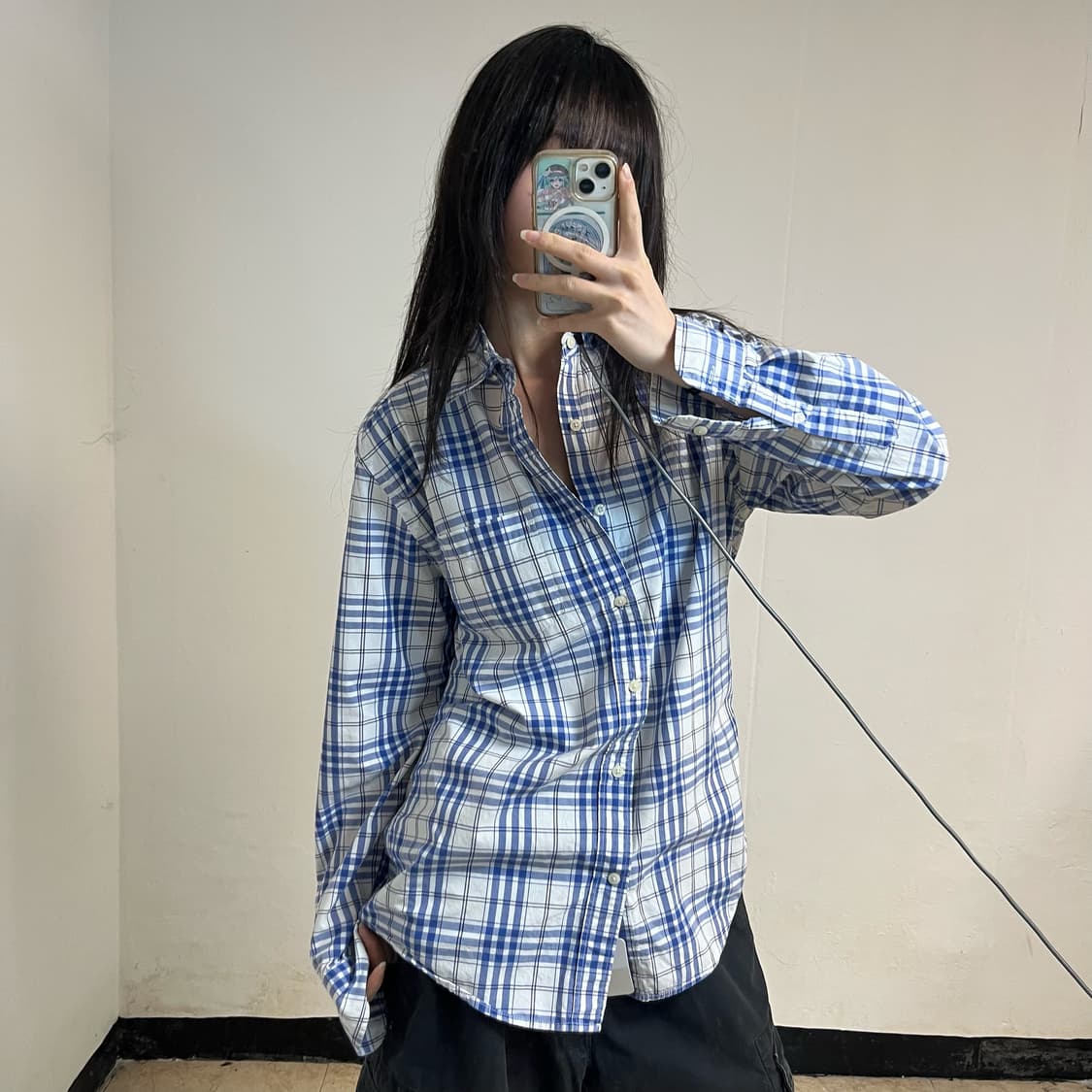 GAP Blue Check Shirt 상품이미지2