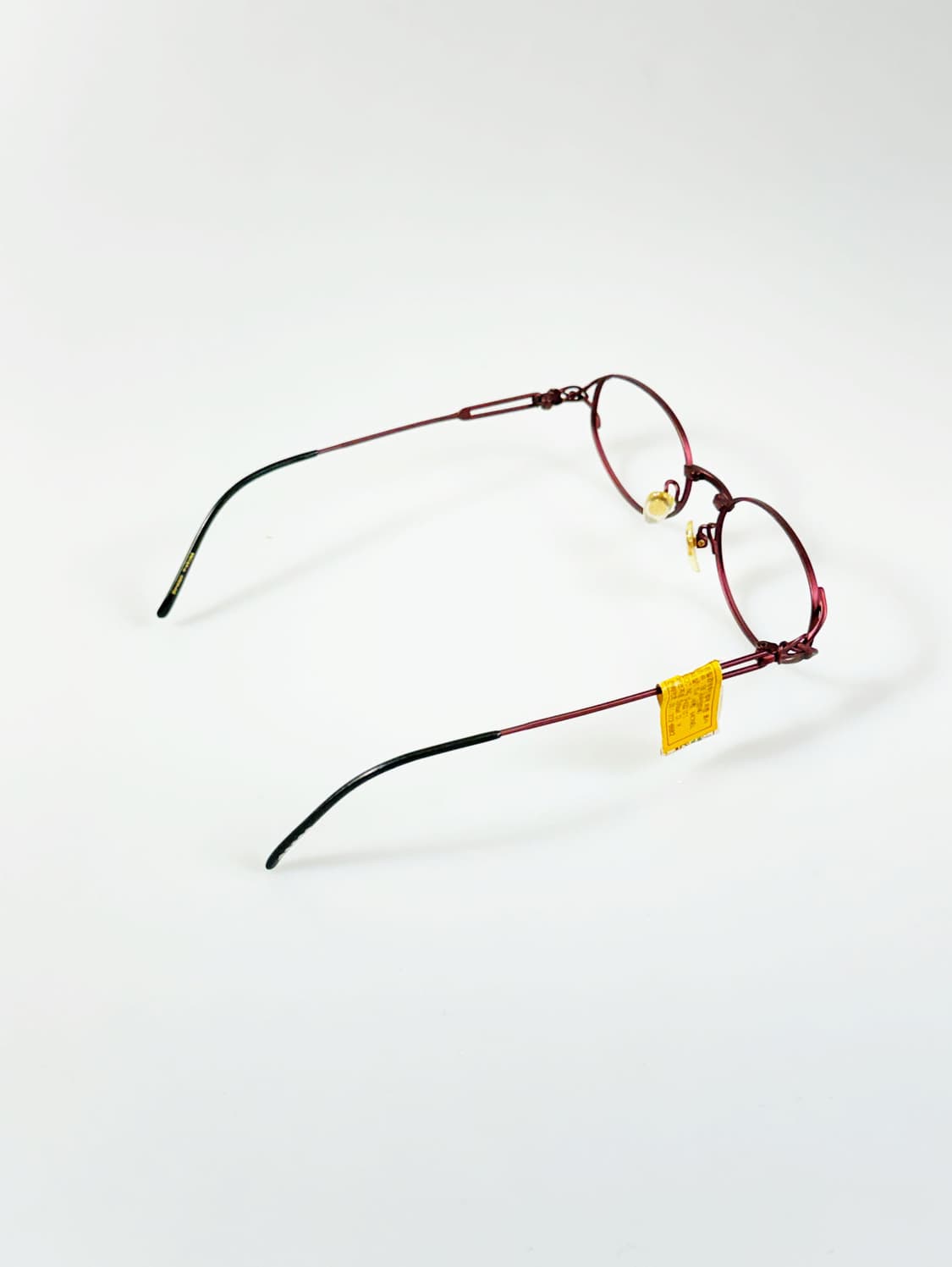 BRUNO PATINI 슬림 오벌 버건디 메탈 빈티지 안경 상품이미지4