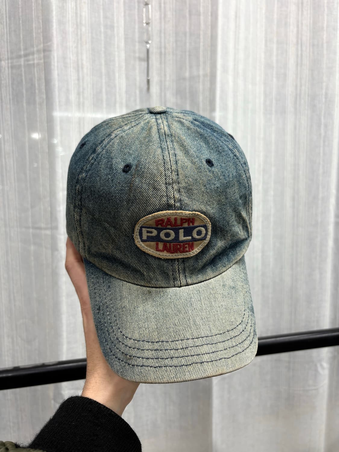 90s 폴로 랄프로렌 스포츠 데님 볼캡 상품이미지3