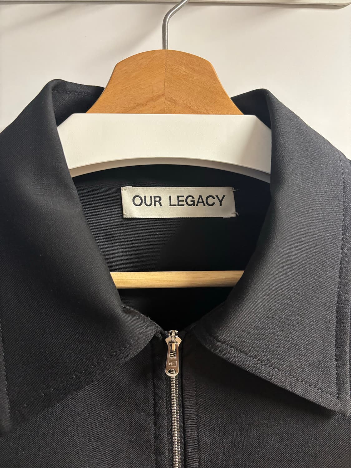 [46] 아워레거시 미니 자켓 블랙 워스티드 울 상품이미지5