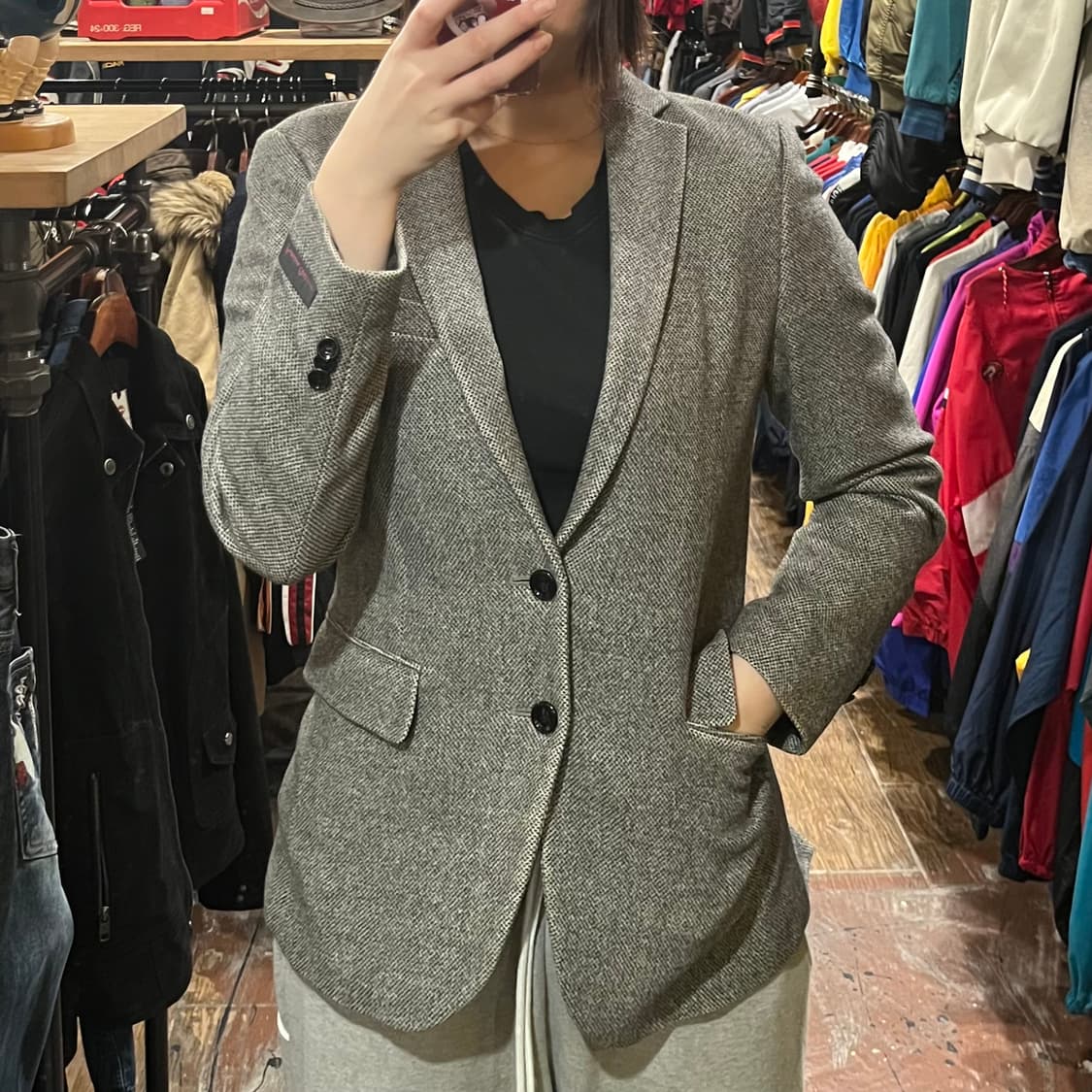 [HI] 빈티지 블레이져 자켓 그레이 상품이미지2