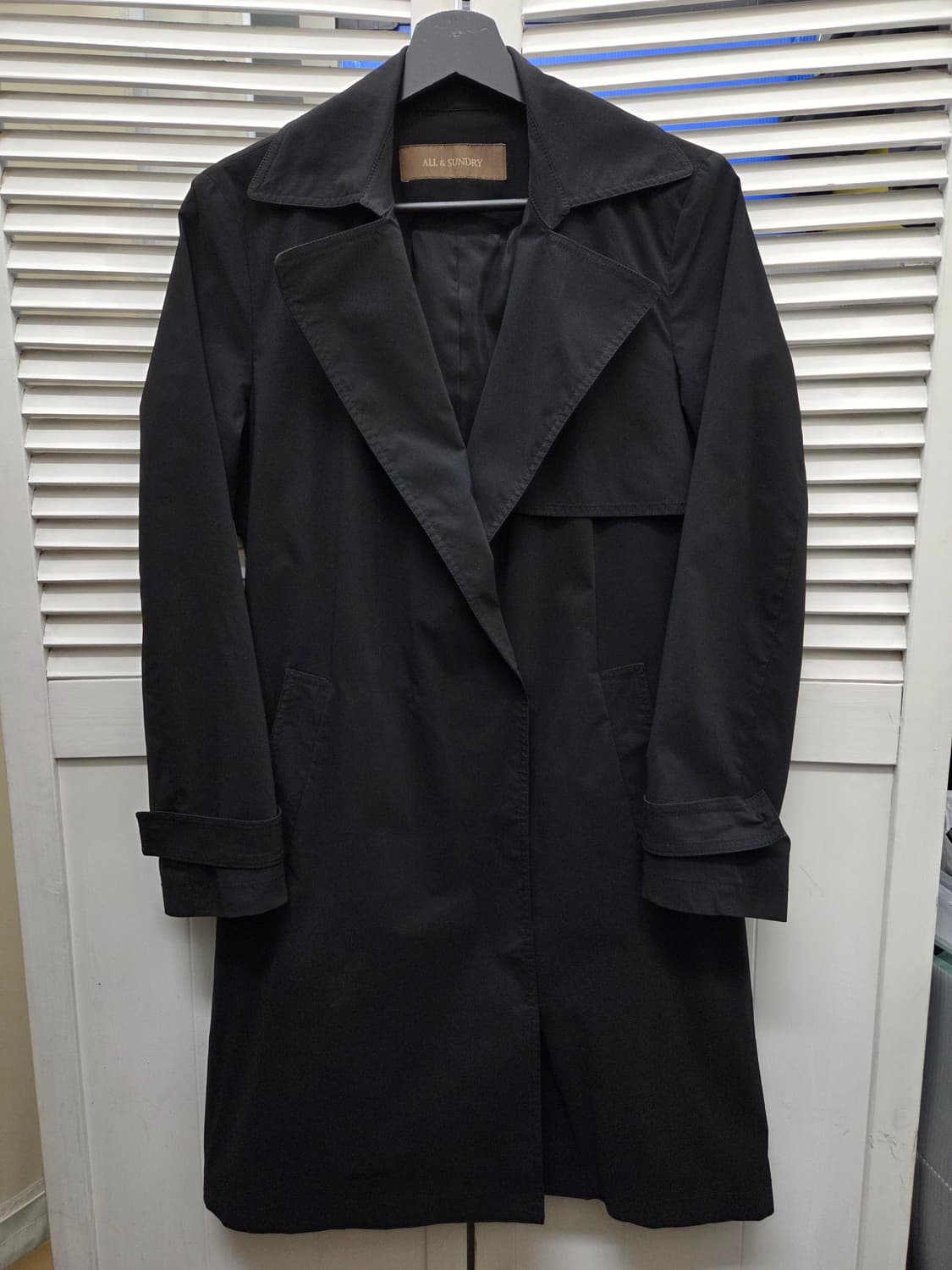 올앤선드리 블랙 트렌치코트 상품이미지1