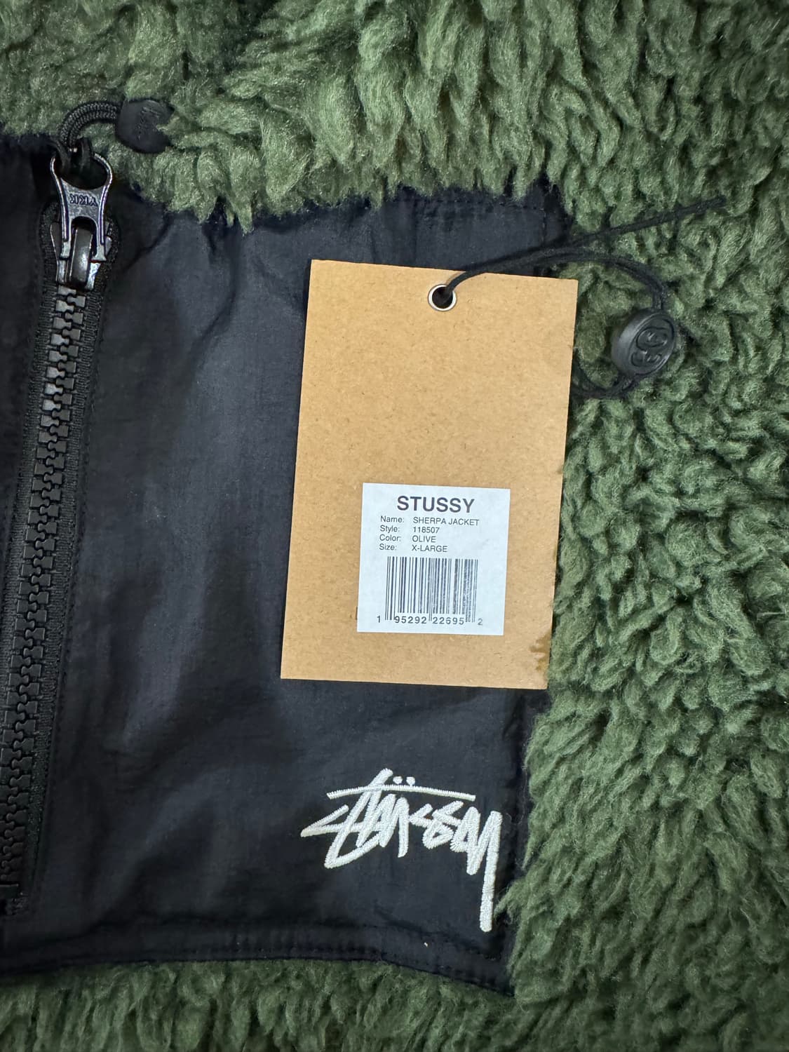 Stussy 스투시 쉐르파 자켓 올리브 상품이미지6