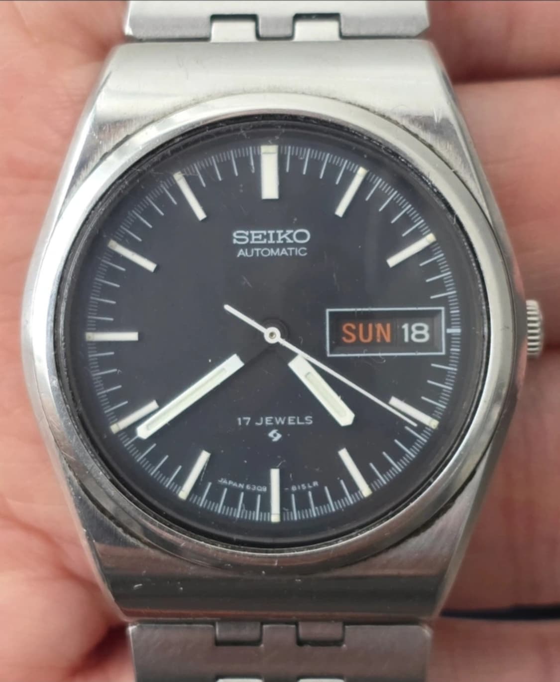 세이코 빈티지 6309-8120 요일.날짜표시 오토메틱 시계.
시간 잘  상품이미지5