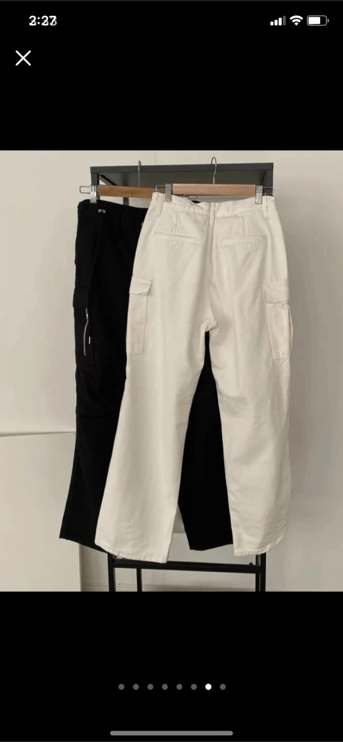 스토퍼 코튼 로우라이즈 카고팬츠 블랙 상품이미지7