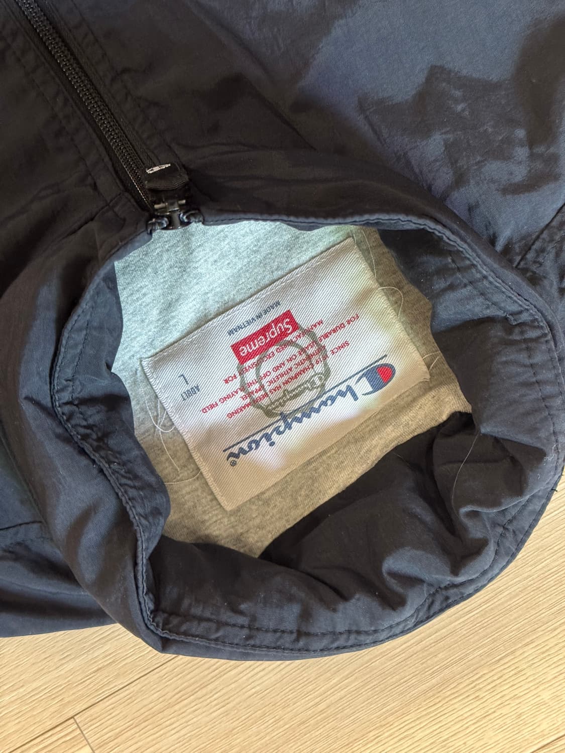 슈프림 챔피온 콜라보 스크립트 로고 후디드 자켓 L 상품이미지5