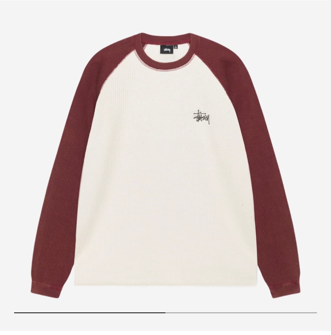(새상품)Stussy Basic 스투시 롱슬리브 와플 니트 셔츠 상품이미지1
