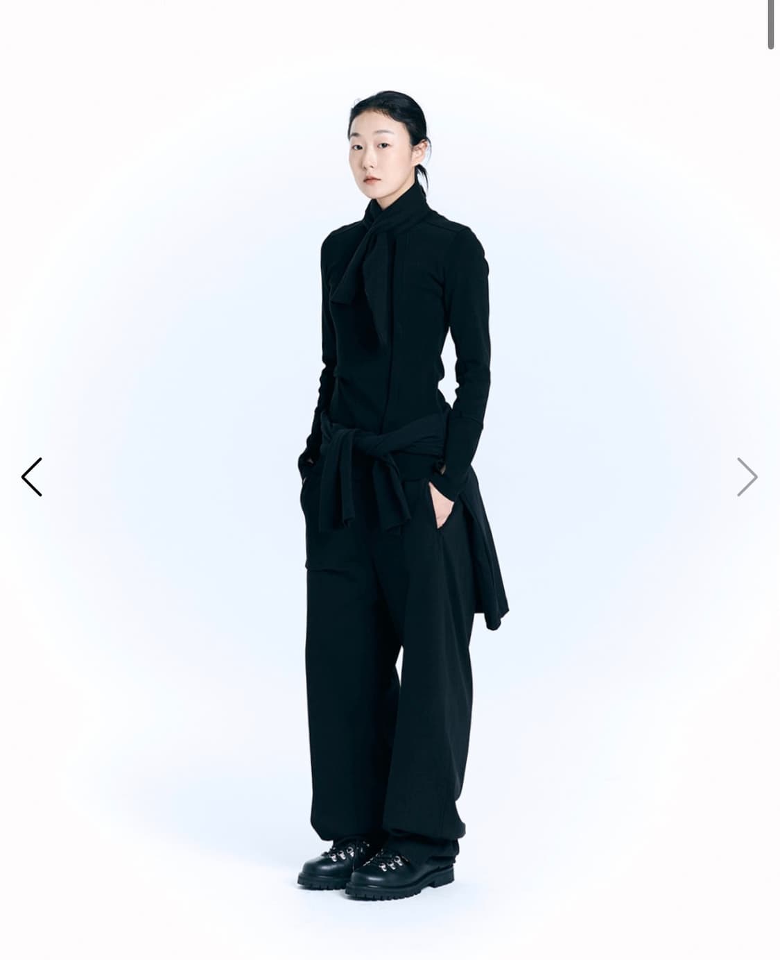 Side Tuck Rib Top (Black) 상품이미지3