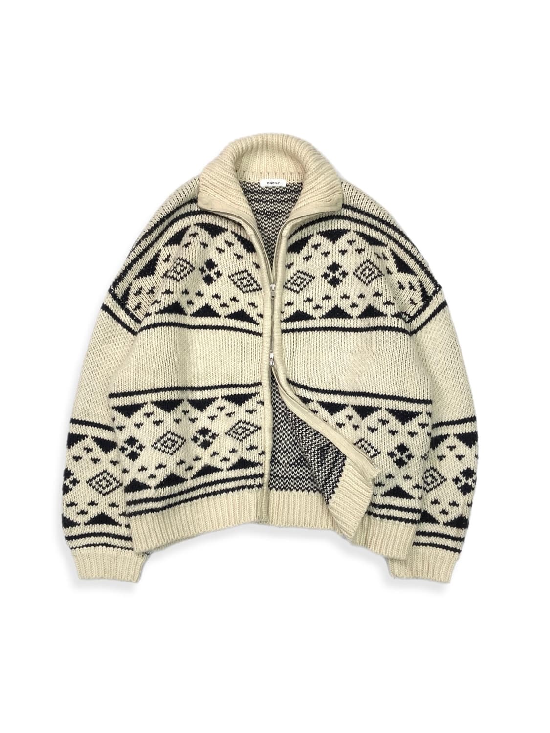 ONCILY Nordic knit zip up 상품이미지1