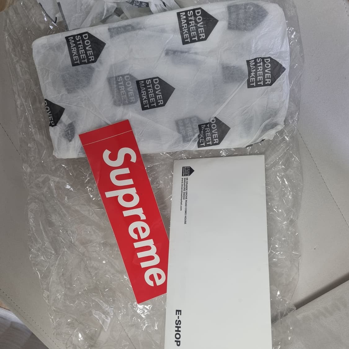 슈프림 꼼데가르송 박스로고 후드 화이트 M사이즈 상품이미지8