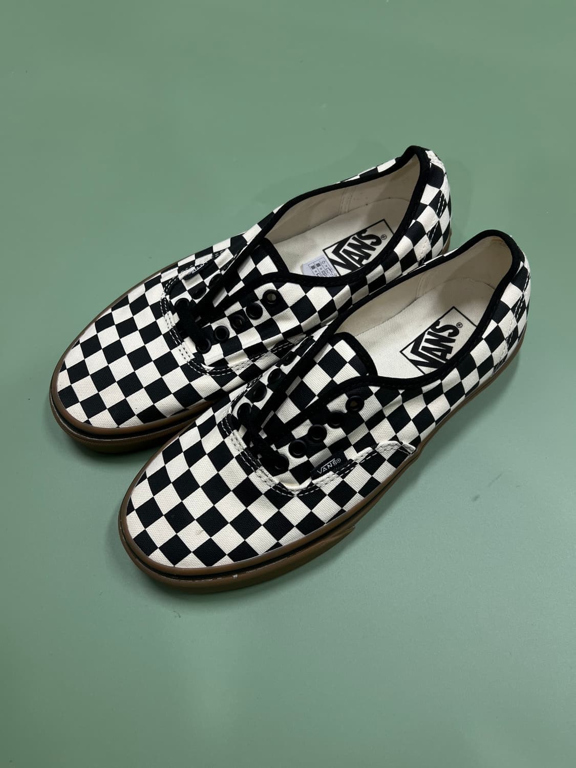 (265) 반스 어센틱 체커보드 화이트/블랙/검솔 상품이미지2