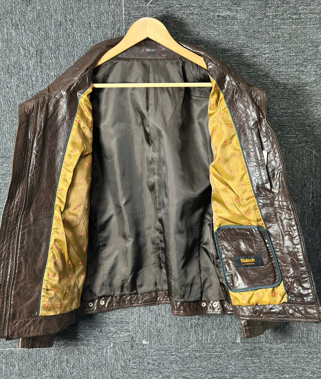 Kinloch Anderson 브라운 가죽 자켓 95 상품이미지6