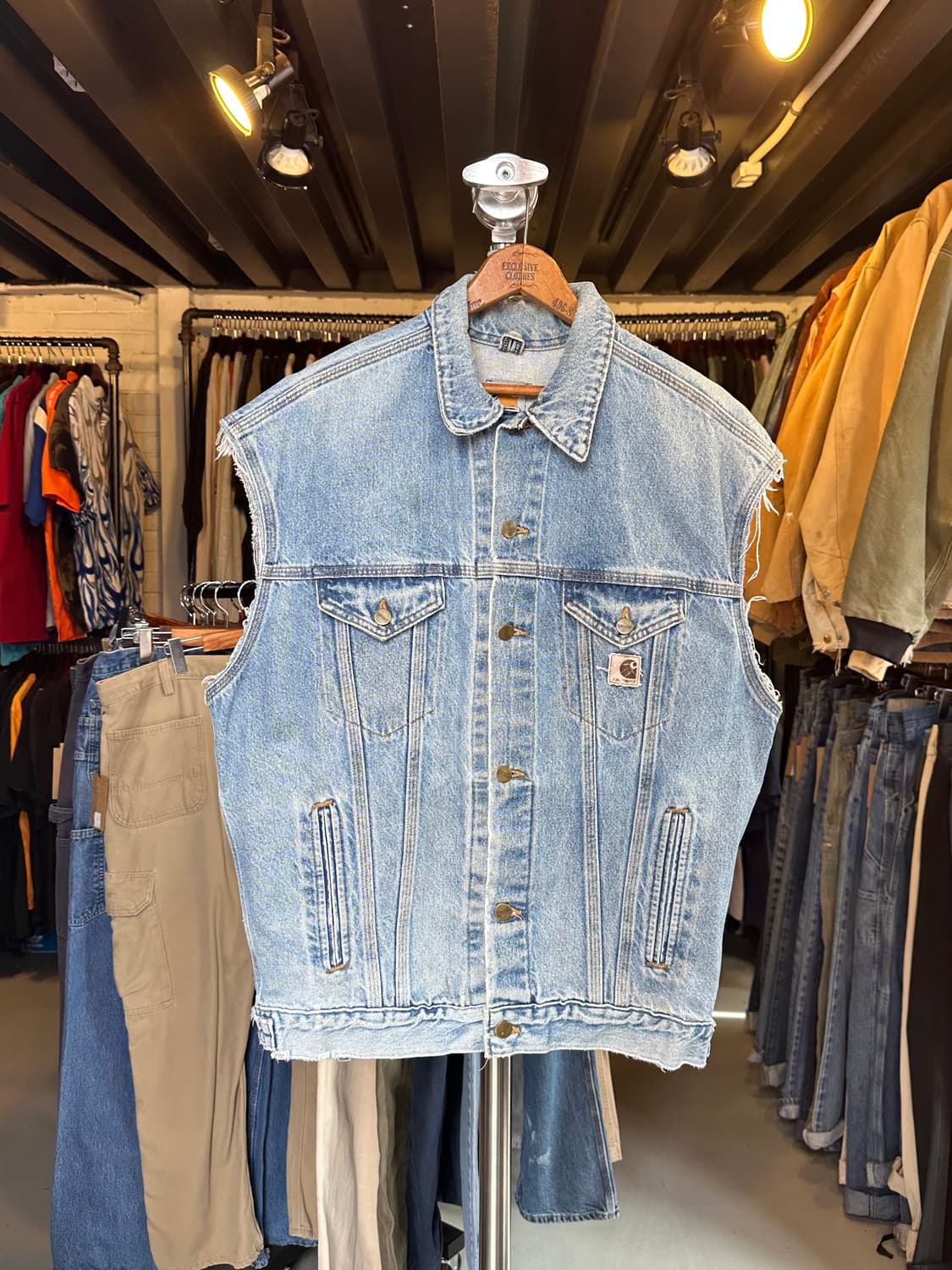 00s 칼하트 커스텀 데님 베스트 made in usa 상품이미지1