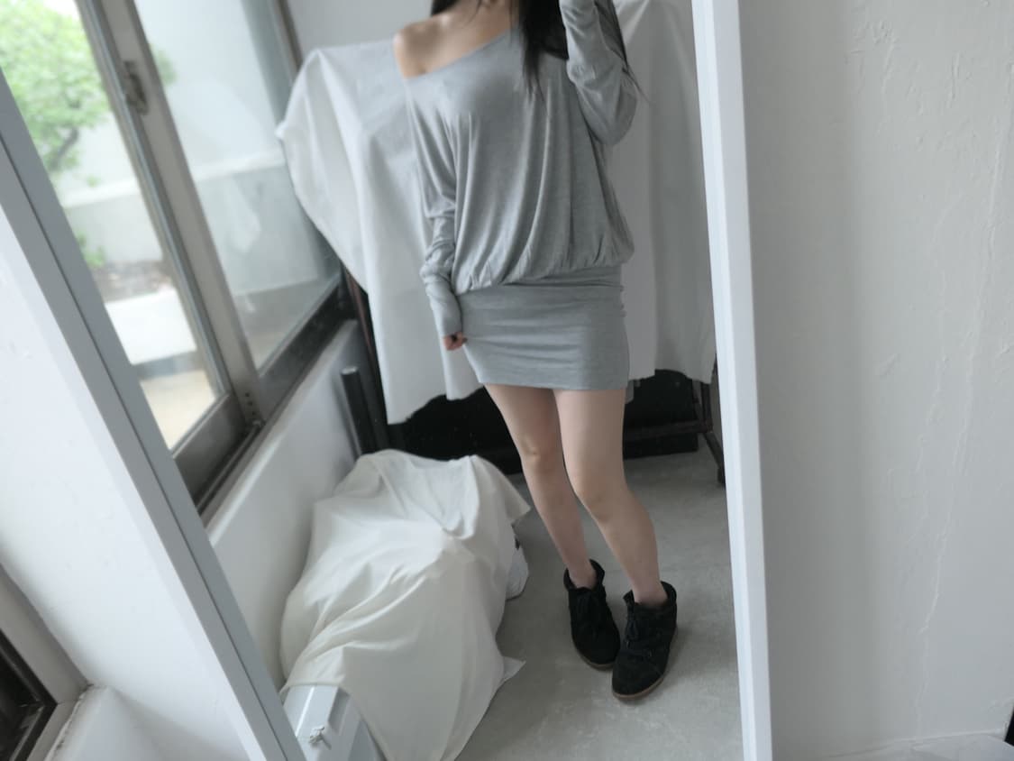 디에이디 보트넥 원피스 그레이 상품이미지2