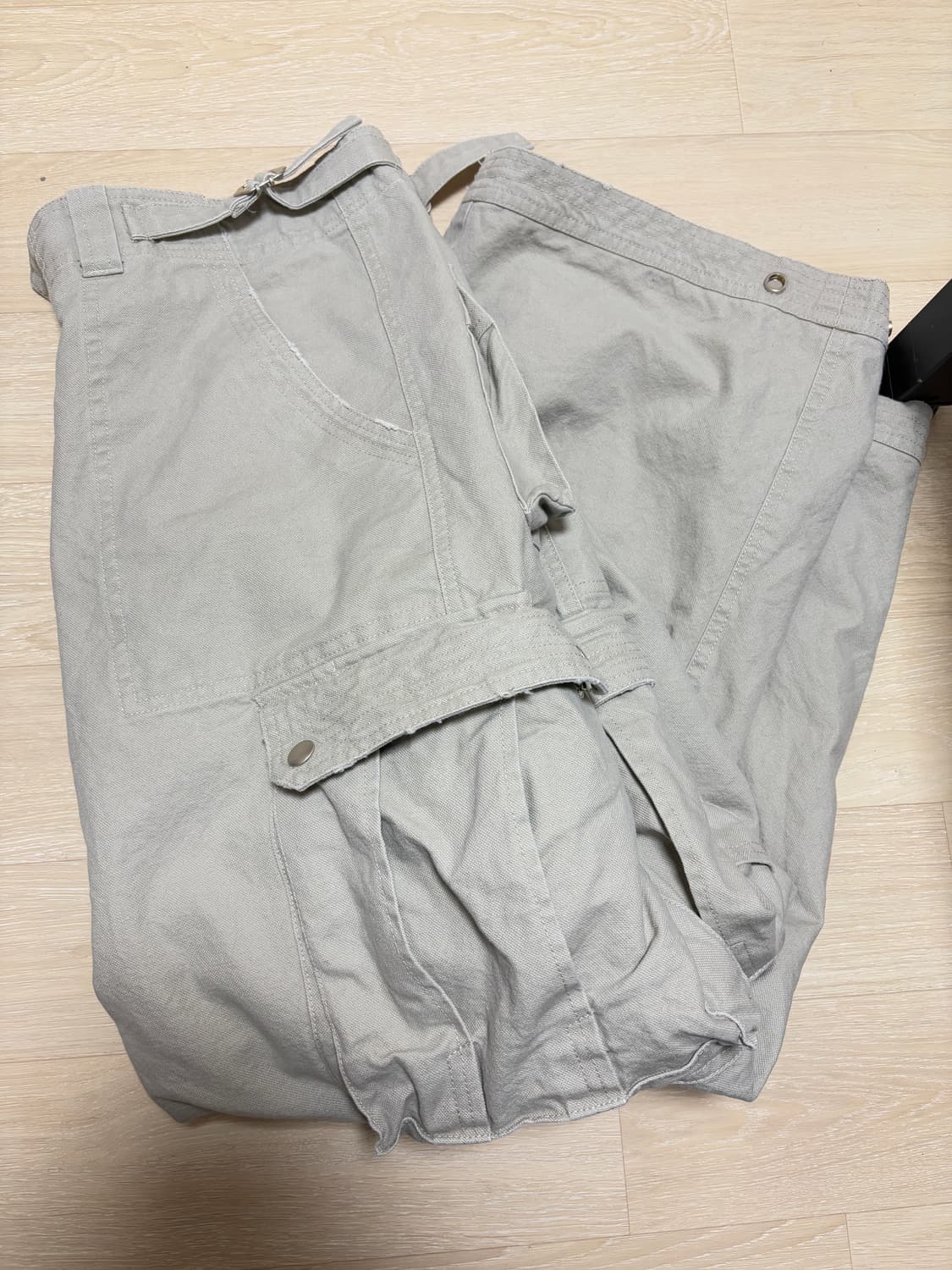 플레이버리즘 빈티지 퍼티그 카고팬츠 베이지 상품이미지3