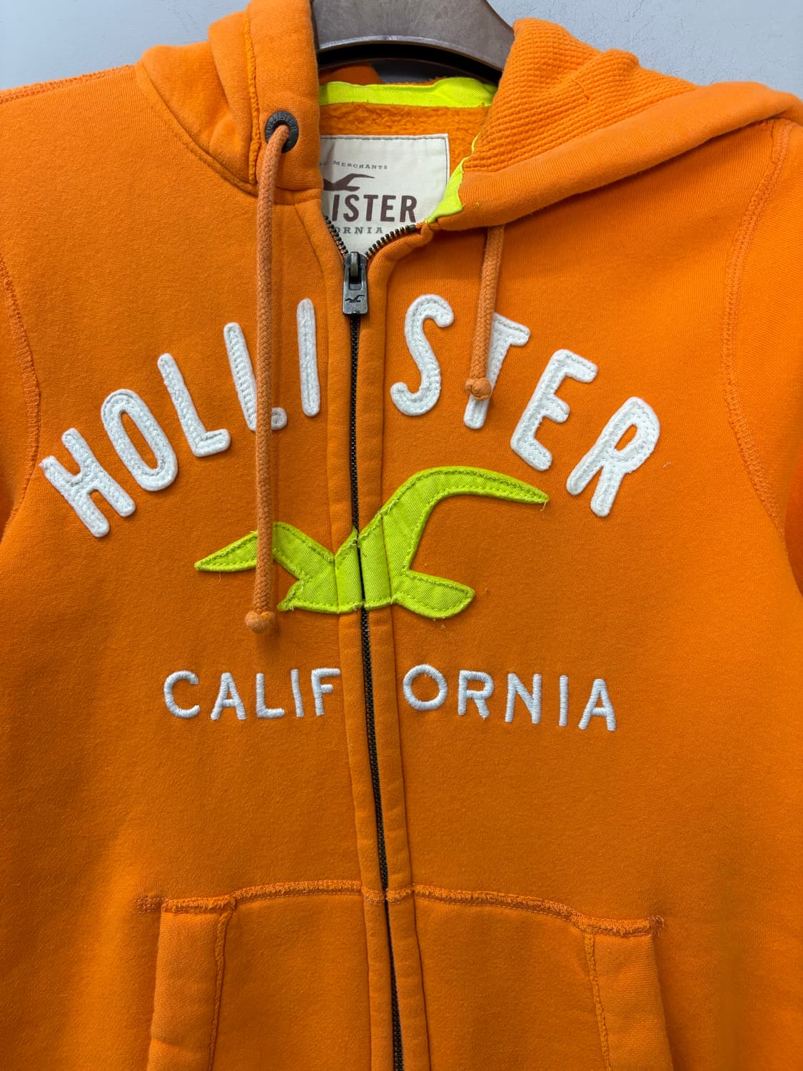 홀리스터 패치로고 오렌지 후드집업 A2973 상품이미지3
