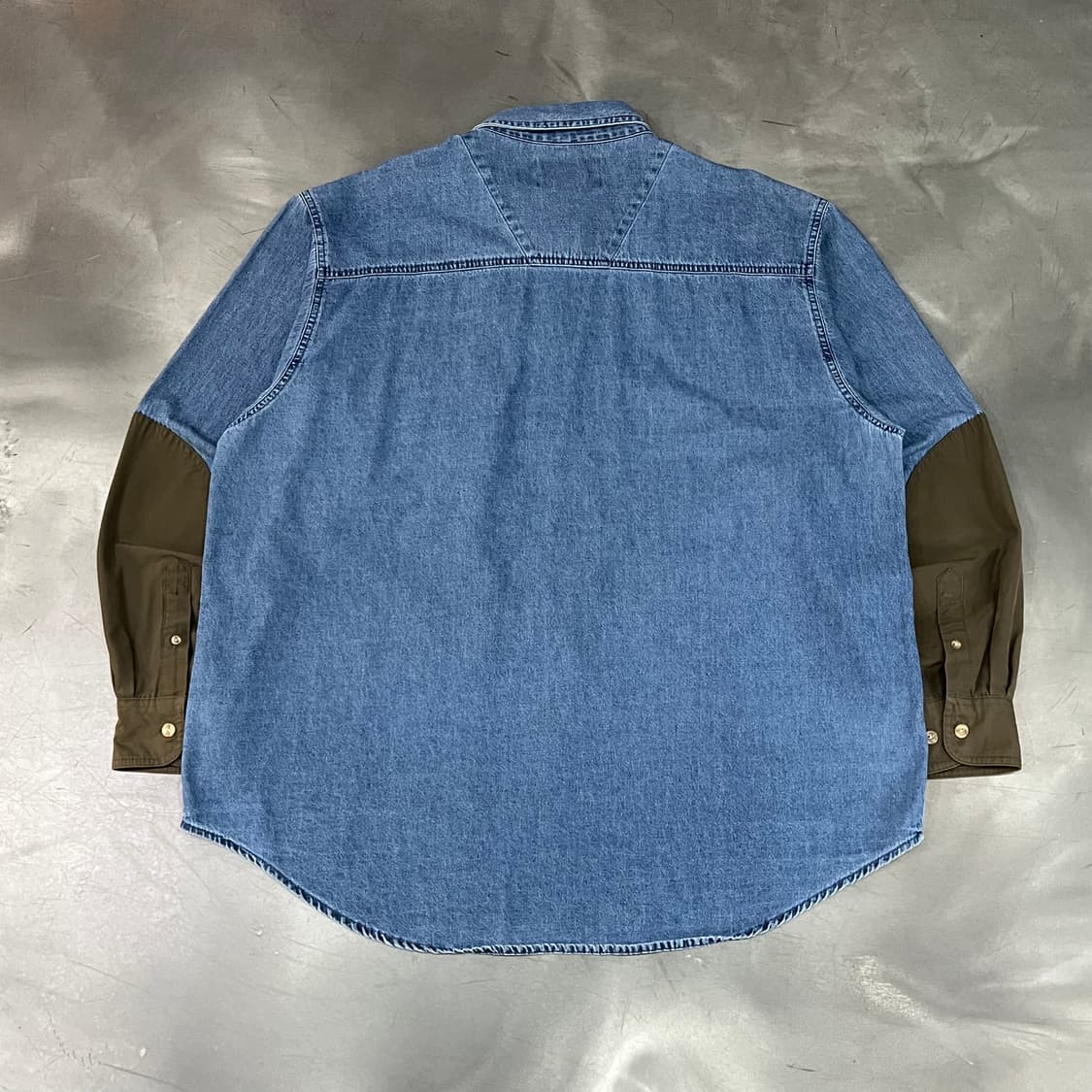  랭글러 배색 워크 데님셔츠 y16132 상품이미지2