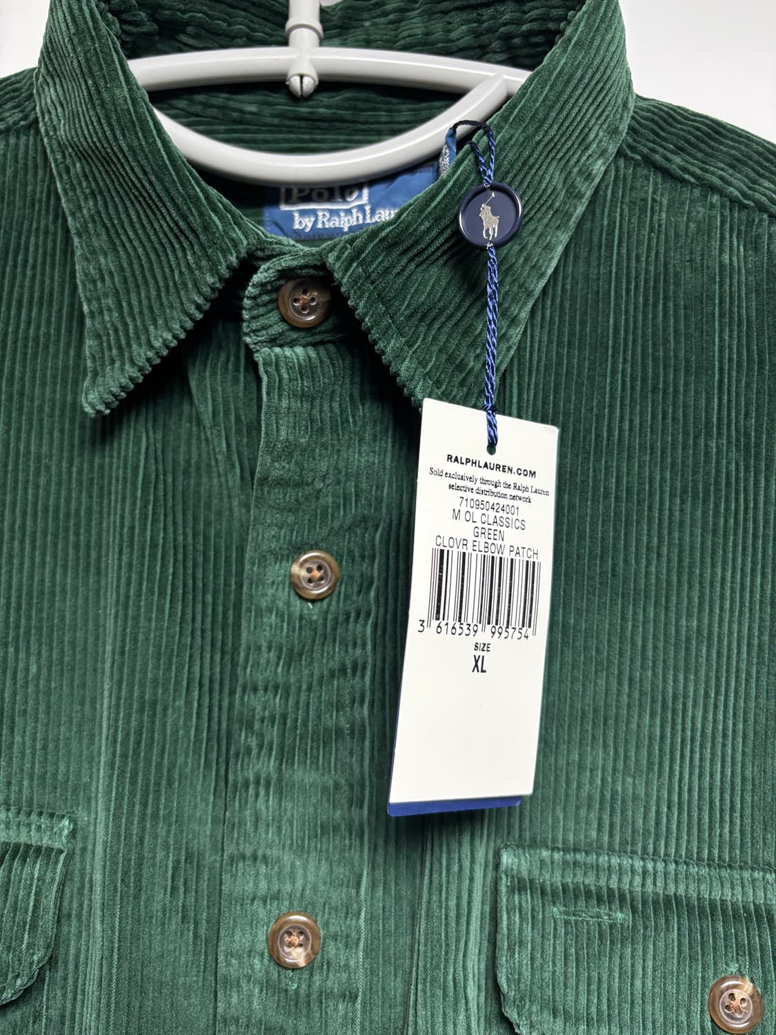 [XL] 폴로 클래식핏 스웨이드 패치 코듀로이 셔츠 상품이미지4