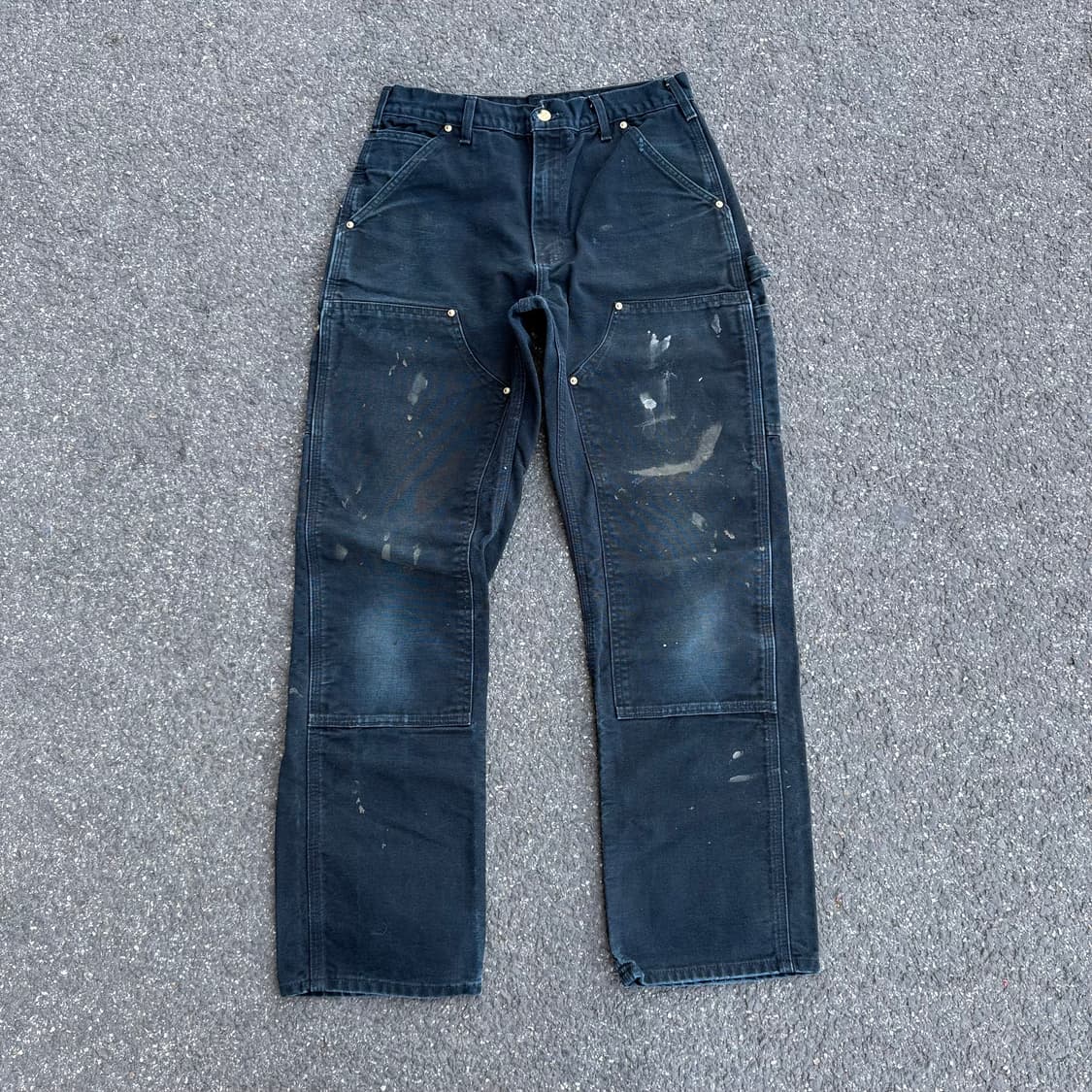 OG USA 칼하트 B01 BLK 더블니 카펜터팬츠 상품이미지1