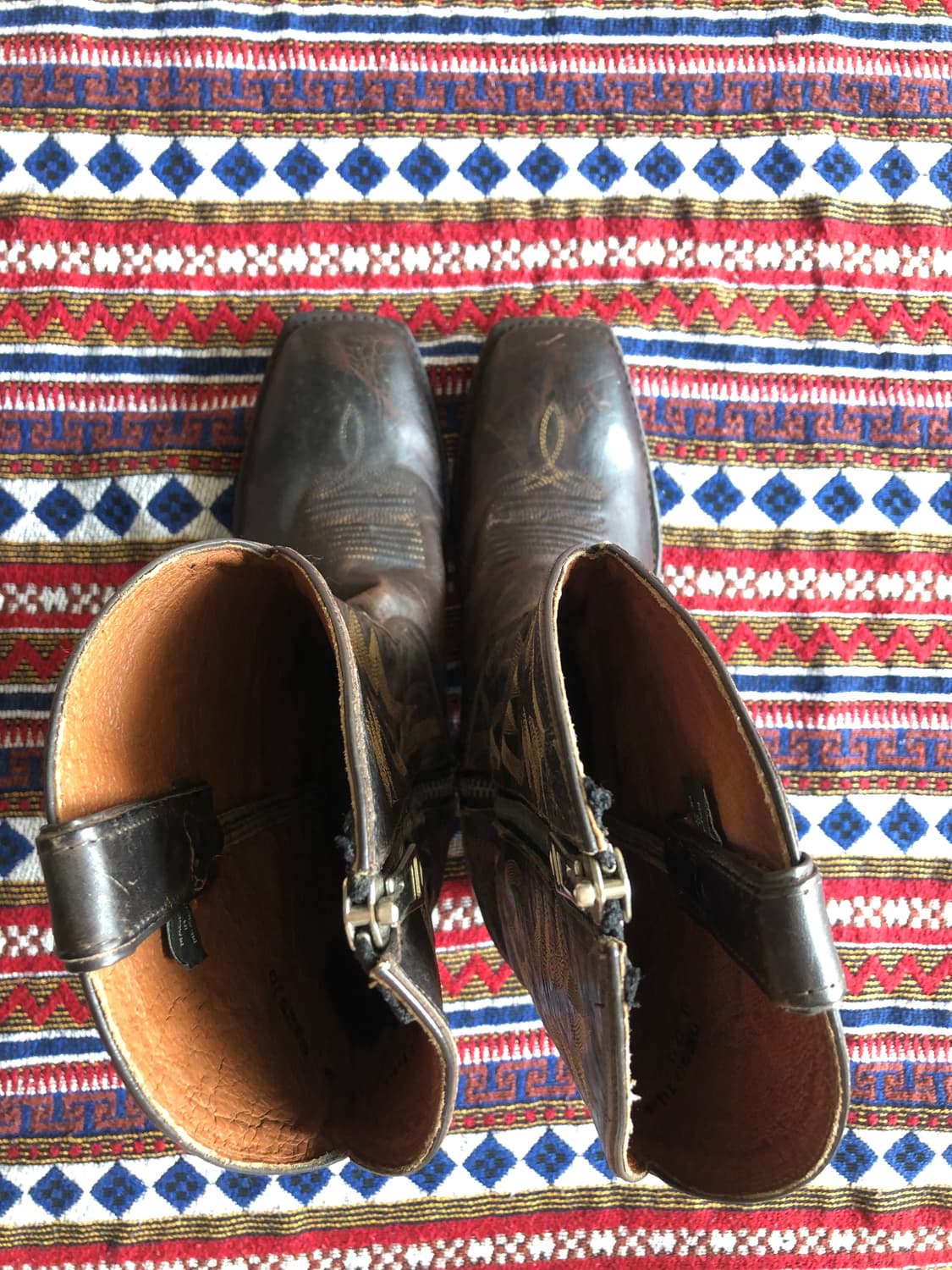 할리데이비슨 브라운 레더 웨스턴 부츠 260 미사용 상품이미지4