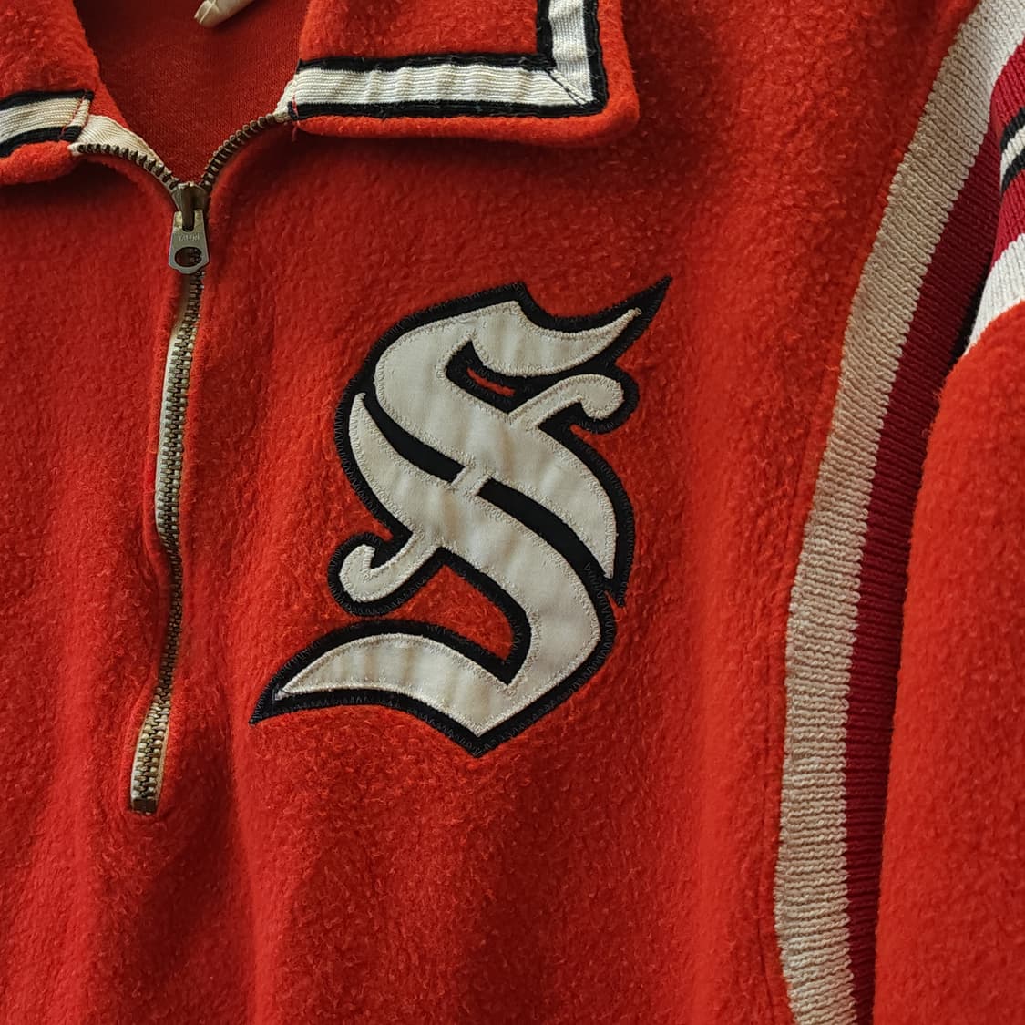 60s 빈티지 스웻셔츠 테리원단 니트 카라티 빈티지 티셔츠 L 상품이미지8