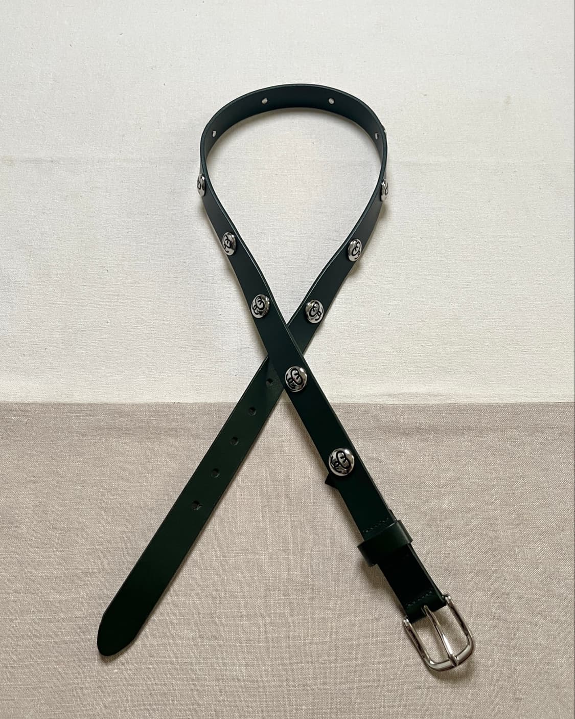 스투시 ss 링크 스터드 벨트 L/XL 그린 stussy belt 상품이미지1