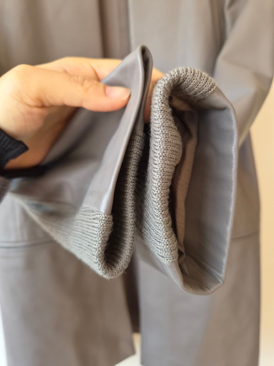 앤디앤뎁 여성 양가죽오픈자켓 88-90-155사이즈 상품이미지4