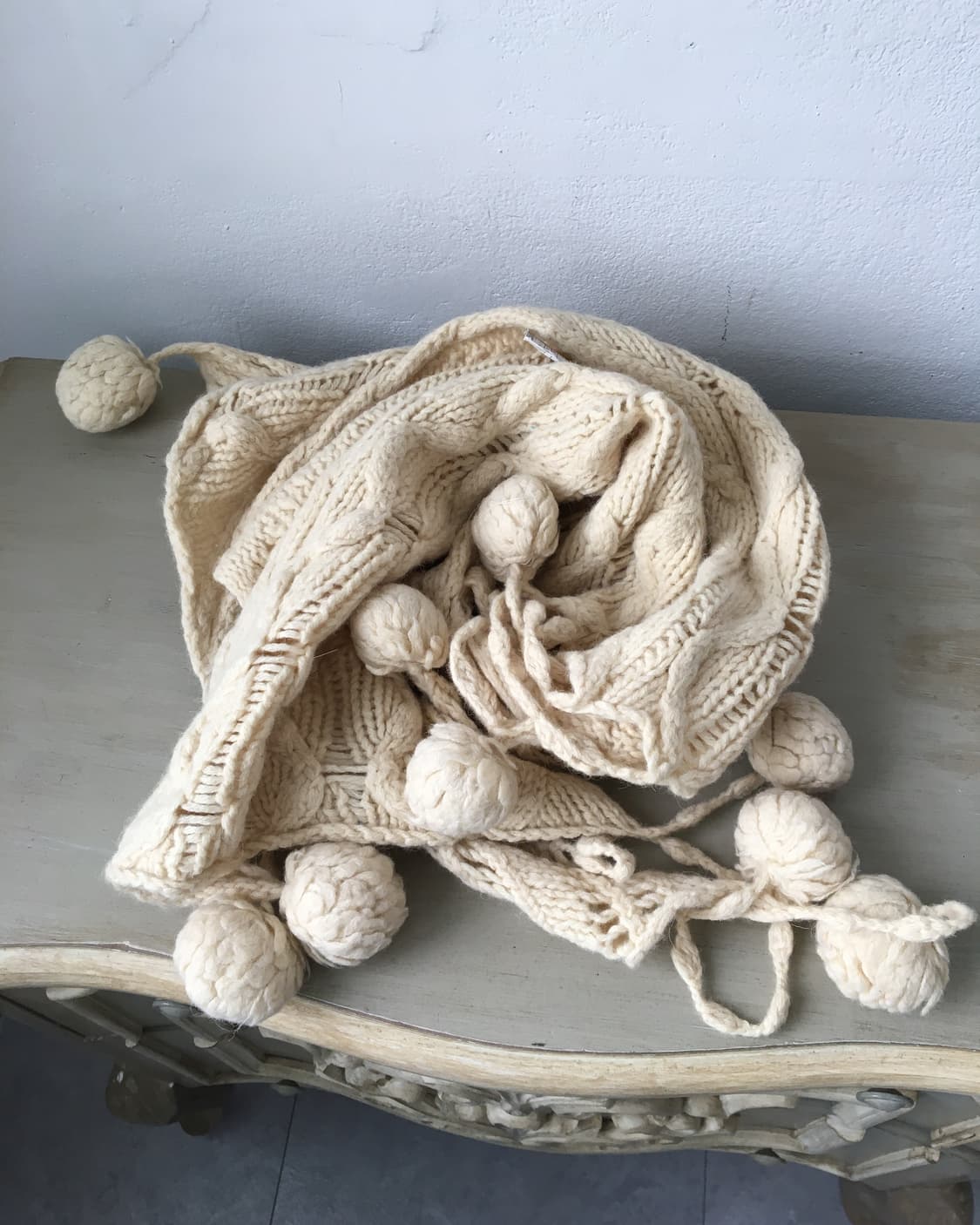  pom pom damage knit muffler 상품이미지1