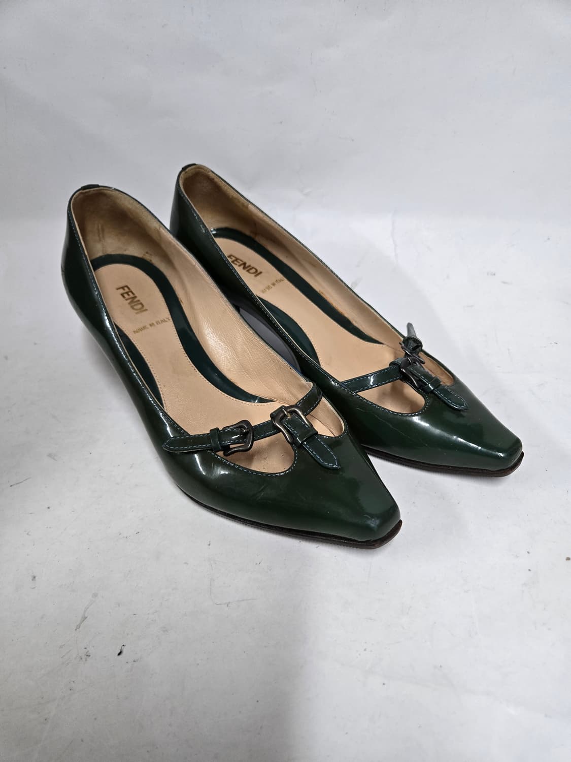 펜디 그린 페이던트 메리제인 펌프스36 1/2 235mm 상품이미지1