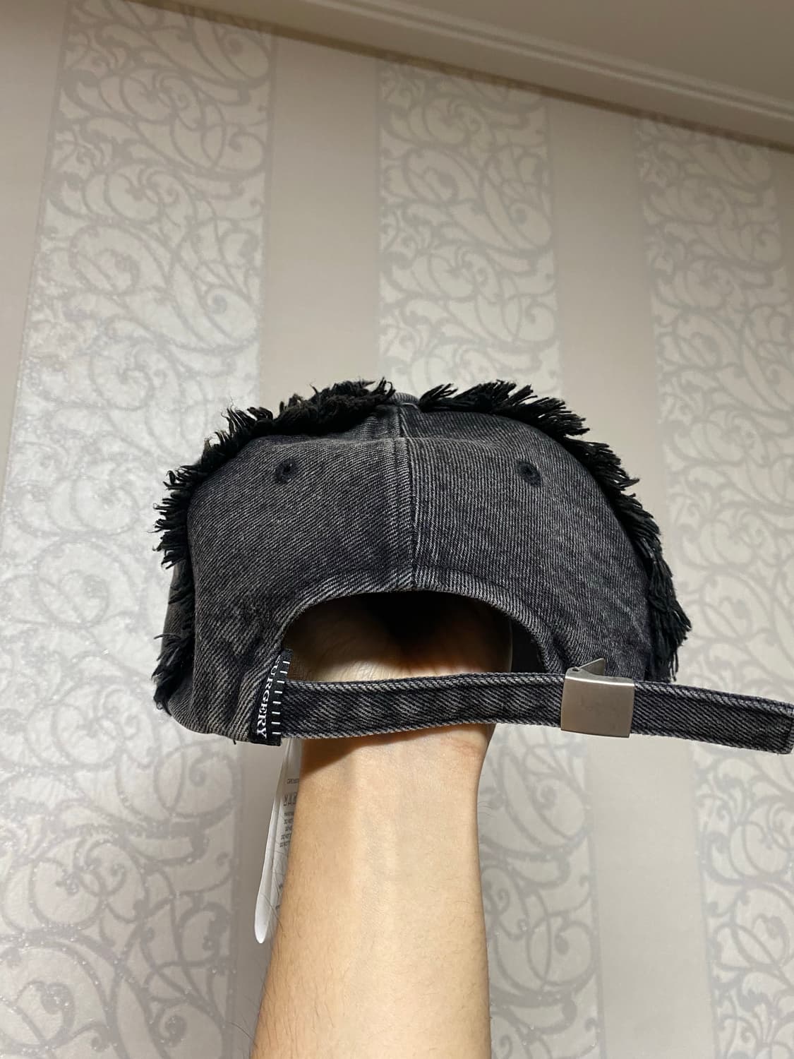 써저리 클로버 데님 볼캡 블랙 os 상품이미지2