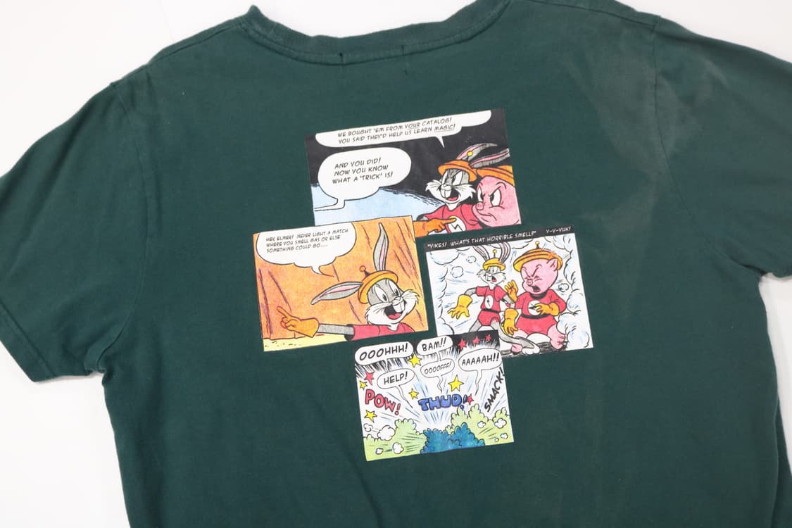 루니툰 빈티지 벅스바니 그래픽 그린 반팔 티셔츠 (L) 상품이미지4